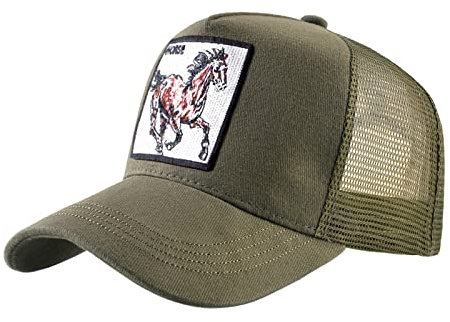 ZXRSJBL Bestickte Baseballmütze Bauernhof Tier Ente Zunge Kappe atmungsaktiv Sport Mesh Cap