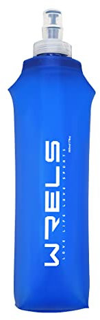WRELS TPU Soft Flask 500ml Lightweight Portable Resable Water Bottle,BPA Free Collapsible Flask for Hydration Pack in Running Hiking Cycling and Marathon