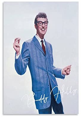 ACIDI Leinwandplakat 50 * 70cm Buddy Holly Poster Canvas Wall Art Pictures for Bedroom Wall Art Gifts Decor Senza Cornice