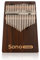 Sonodrum Kalimba Sonolimba mit 17 Schlüsseln in C - Dur aus Rosenholz - Daumenklavier inkl. Set mit Liederbuch, Schutztasche, Stimmhammer und weiteres. Kalimba Instrument für Kinder und Erwachsene.