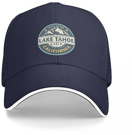 BEABAG Basecap Lake Tahoe California Cap Baseballmütze Mode Baseballkappe Mann Damen Hüte Herren