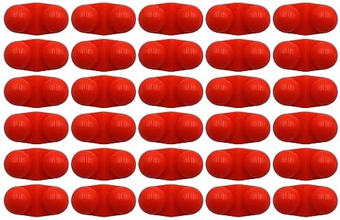 Angelbissanzeiger, Glocken, 30 Stück, Fischrutenring, Doppelalarmglocken, Nachtangeln, Bobber, Angelalarm, Glocke, lauter Ton, Bissangel-Alarm, Angelglocken, Clips für Angelbegeisterte (rot)