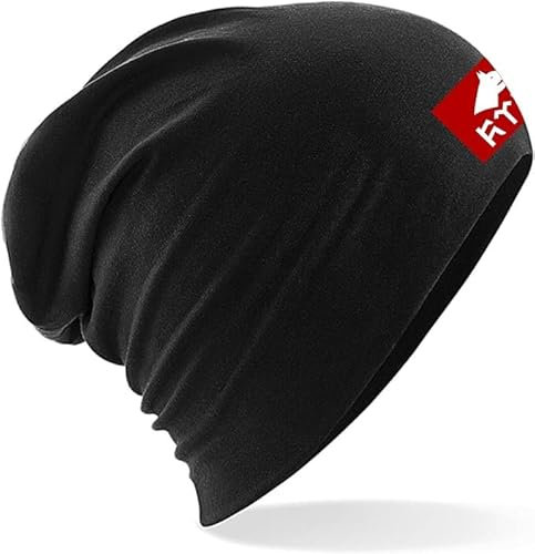 Beanie Mütze mit Göktürk Bozkurt Flagge Türk Fahne Ayyildiz Türkiye für Herren Damen und Kinder Navyblau weiß schwarz grau (DE/NL/SE/PL, Alphanumerisch, Einheitsgröße, Schwarz)