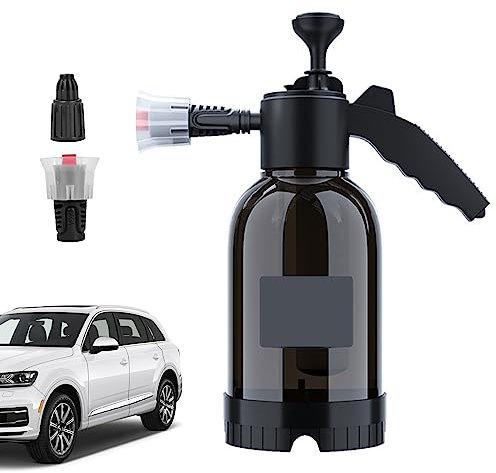 Pulvérisateur en Mousse de Voiture, laveuses de Pression 2L Bouteille en Mousse avec échelle, pulvérisateur en Mousse de Neige résistante à la corrosion, Bouteilles de pulvérisateur de Pression pour