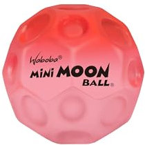Sunflex® x Waboba® Moon Ball Mini Rot | Springball | Springender Gummiball | Spielball | Ballkrater Erzeugen knallendes Geräusch | Leicht Greifbar | Flummies für Kinder | Bouncing Ball