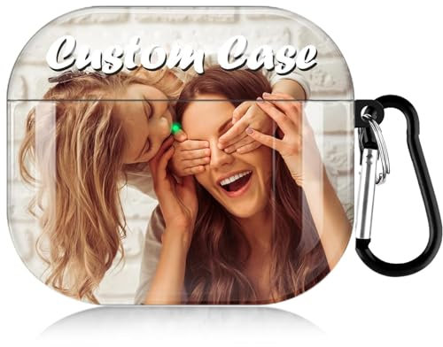 Sangkoo AirPod 3 Hülle Kompatibel mit AirPods 3 Generation Hülle Personalisierte Foto Kopfhörer Case Schutzhülle Zubehör mit Karabiner Handy AirPods 3 hülle Selber Gestalten (AirPod 3)
