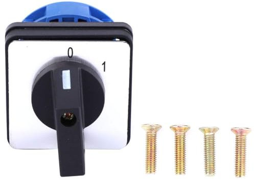 Qivine Interruptor de Leva Giratorio 2 Posiciones 1-0 (On-Off) Inversor 690V 25A Bem28-25/1 C02 Para Fábricas, Talleres