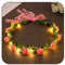 Fashband LED-Blumenkrone, Stirnbänder, beleuchteter Blumenkranz, Krone, Festival, Kopfschmuck, Halloween, Party, Kopfschmuck für Frauen (Rosa)