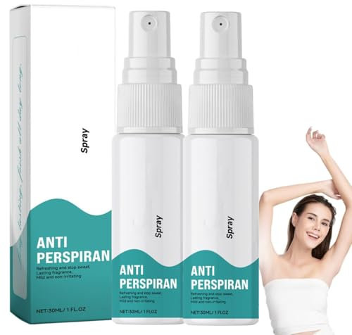 Antitranspirant Deo Spray gegen starkes Schwitzen im gesicht, Hände und schweiß Füße und am Kopf I Anti Schweiß Deo bei Hyperhidrose I Anti transpirant für Männer & Frauen mit Langzeitschutz (2PC)