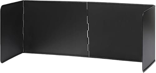 Protección Contra Salpicaduras para Pared de Cocina, 4 Lados, Plegable, Antiadherente, Chapa de Metal Galvanizado, para Sartén (76 x 30 x 40 cm), Color Negro