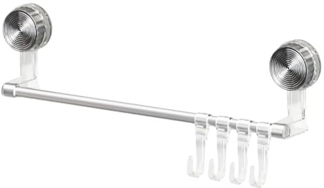 Sollee Saugnapf Handtuchstange | Badezimmer Handtuchstange | Saugnapf Badetuchhalter Duschtuchhalter für Badezimmer, Waschküche, Dusche