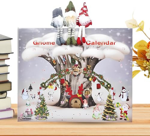 YongSral Wichtel Adventskalender 2024, Christmas Gnome Advent Calendar, Gnome Adventskalender 2024, 24 Tage Countdown Weihnachtswichtel Adventskalender für Kinder und Erwachsene