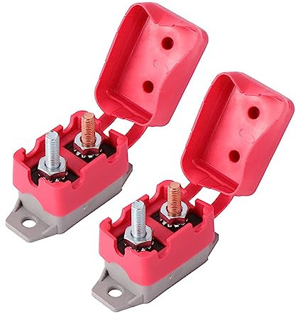 OSOLADY Disjoncteur Rouge Pour Bateau 2 Pièces Disjoncteur 12V/24V Chargeurs De Batterie Disjoncteur En Plastique