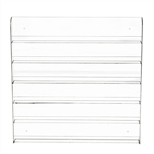 TaNeHaKi Acrylic Nail Polish Organiser Holder,6 Layer Wall Mounted Transparent Display Rack,Display Stand For Cosmetic,Perfume,Essential Oil