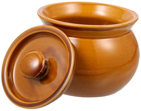 OFFSCH Keramik Suppentopf 500ml Haushaltstopf Hochtemperaturbeständig Mit Deckel Für Küche Restaurant