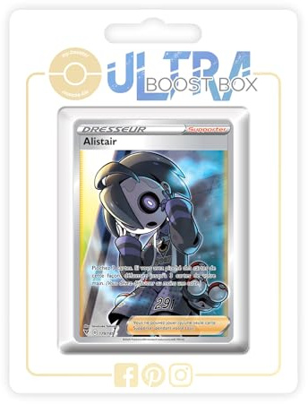 my-booster SWSH04-FR24-UB-179 Alistair (Nio) 179/185 Full Art Trainer-Ultraboost X Epée et Bouclier, 4 Voltage Éclatant, Box mit 10 französisch Pokémon-Karten