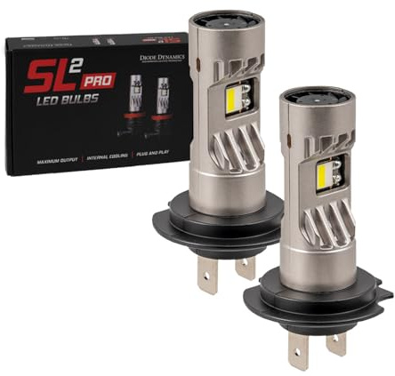 Diode Dynamics SL2 Pro LED Fog Light Bulbs compatible with H7 bulb size (pair), Cool White (6000K)