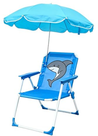 Genérico Silla De Picnic Infantil con Sombrilla, Sillas De Exterior con Sombrilla, Muebles De Jardín para Niños Pequeños, Bancos Plegables Portátiles, Asiento De De Viaje para Patio