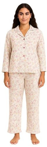 UC Ex High Street Brand Pyjamas For Women Pjs For Women Sets Ladies Pyjamas Women's Pyjama Sets Womens Pjs Floral Revere Collar Soft Fabric