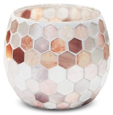 Oriental riverkit Mosaik Glas Kerzenhalter, Vintage Teelichtgläser, Braun