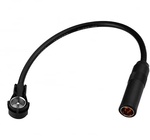 Bolwins E38 Antennen Verlängerung Auto Radio Kabel Adapter ISO DIN 150 Ohm Winkel 30cm – KFZ Antennenkabel Verlängerung für Autoradio, zuverlässige Signalübertragung, einfache Installation