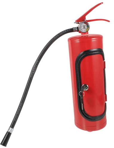 NOLITOY Fire Extinguisher Whiskey Bar Large Metal Wine Packing Box Wine Holder Fireman Creative Storage Container for Home Bar