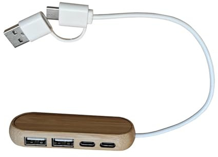 Geavonyg Holz USB C Verlängerungskabel Splitter USB Stecker Für PC Tastaturen Laptop Gaming Maus Typ Dock