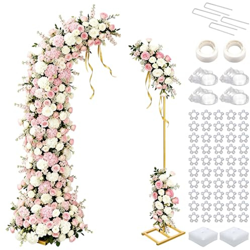 Soporte de arco de globos de metal arco de boda | juego de soporte para globos semicirculares, soporte para globos para cumpleaños, bodas, fiestas de graduación