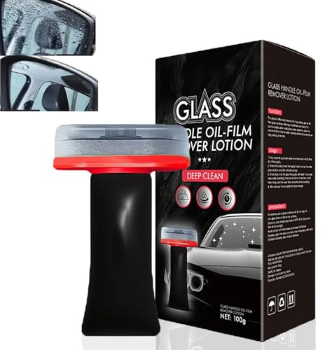 100G Automotive Oil Film Cleaning Brush for Car Windows & Windscreen,Shower Glass Cleaner for Long-Lasting Shine,Glass Cleaner & Oil Film Remover for Car Windows,Handheld Windscreen Cleaner Brush