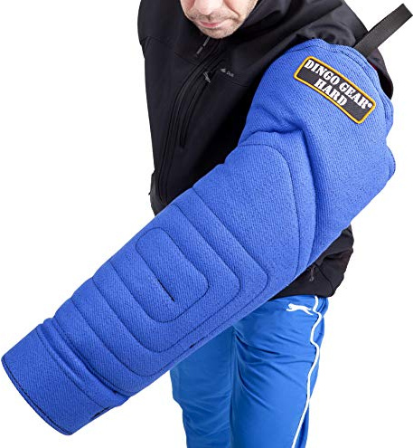 DINGO GEAR Very Hard Nylcot Bite Sleeve with Handle and Grip Inside the Bite Guard for IGP, Sports, Dog Training, Blue, Bite Level 5 - Master (S01970)