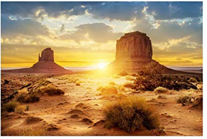 Sonne und Wüste Stil Aquarium Poster Verdicken PVC Adhesive Terrarium Hintergrund Statisch Haftenden Tapetenaufkleber [61 * 41cm] Wandtattoos & Wandbilder