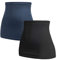 Herzmutter Bandeau abdominau Maternité pour Femme Enceinte - Lot de 2 Ceinture de Grossesse - Taille Haute - Chauffe-Reins - Extension de T-Shirt - 6300 (Noir/Bleu, M)