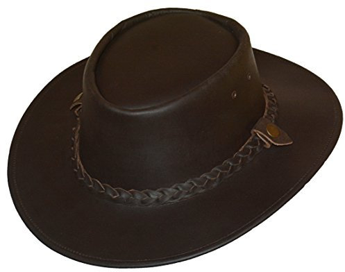 Black Jungle Sorrento Lederhut Westernhut aus bestem Vollleder (Braun, XXL)