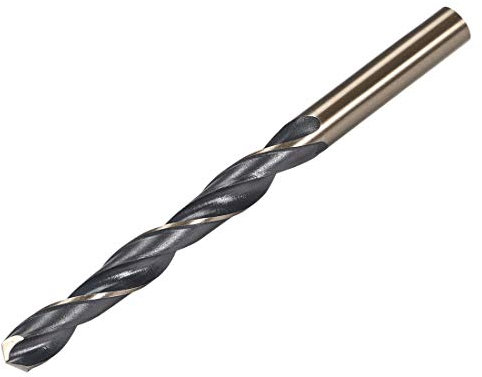 uxcell Straight Shank Twist Drill Bits 9.5mm Gold Titanium & Black Nitride Coated High Speed Steel (HSS) 4341 with 9.5mm Shank for Stainless Steel Alloy Metal Plastic Wood