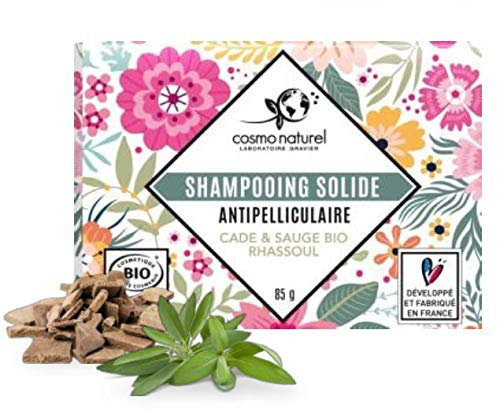 Solides Bio-Shampoo gegen Schuppen, 85 g, Frankreich Laboratoires Gravier – Rhassoul Cade und Bio-Salbei gegen trockene