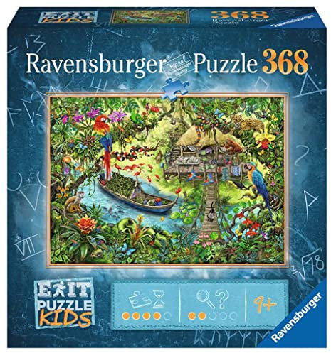 Ravensburger EXIT Puzzle Kids - 12924 Die Dschungelexpedition - 368 Teile Puzzle für Kinder ab 9 Jahren, Kinderpuzzle