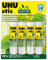 UHU stic ReNature 4x21g naturale con tubetto in bioplastica colla per bambini, sicura da usare per i lavoretti, adatta per la scuola, l'ufficio, l'università