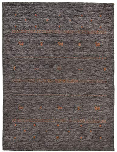 Teppich aus 100% Schurwolle (IWS); handgearbeitet | Größe: 200 x 300 cm; Farbe: Anthrazit | THEKO die markenteppiche - Nashville