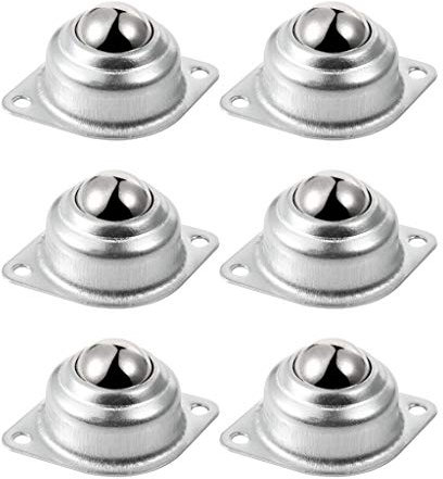 Skelang kugelrollen möbelrollen, Transfer Rollenkugel,Klein Nylon Möbelrollen, für Förderband, Getriebe, Möbel, Tragkraf, 6 Stück, 25.4 mm