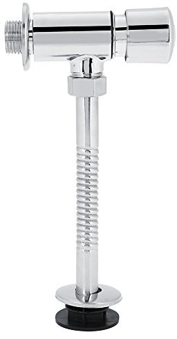 WC Urinal Spülventil Bidet T Adapter mit Absperrventil Chrom Manuelle Verzögerung Automatische Abschaltung für Badezimmer, DN15/20 mm, 10 x 5 cm