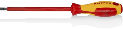 KNIPEX Tools 98 20 65 1/4-Inch Slotted Screwdriver, 6-Inch, 1000V Insulated