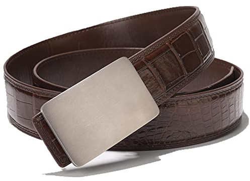 WPQRED Echte Krokodilledergürtel für Herren, verstellbare Herrengürtel, Gürtel für Herren, Herrenaccessoires (Krokodilpfote Schlüsselanhänger & Geschenkbox enthalten)