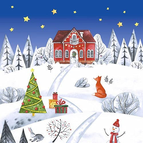 20 Servietten Perfekter Wintertag | Winter | Weihnachten | Tischdeko 33x33cm