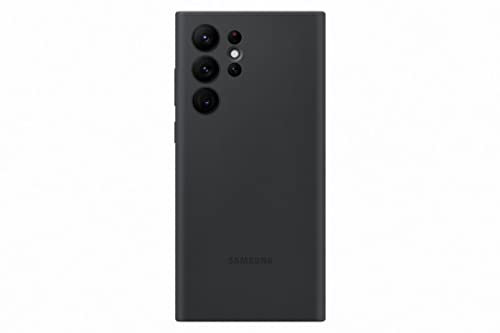 Samsung Silicone Smartphone Cover EF-PS908 für Galaxy S22 Ultra, Handy-Hülle, Silikon, Schutz Case, stoßfest, dünn und griffig, Schwarz