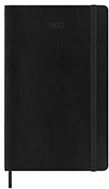 Moleskine Wochenplaner 2023, 12-Monats-Wochenkalender, Wochenplaner und Notizbuch, Softcover, Großformat 13 x 21 cm, Farbe Schwarz
