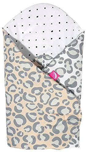 Mother hood mit antiallergischer Füllung, Öko-Tex Standard 100 - VIELE FARBEN UND MUSTER (Leo apricot)
