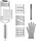 Multi Purpose Vegetable Slicer | Upgraded Vegetable Chopper Grater Cutter Shredder with Handle | Stainless Steel Peeler for Potato, Garlic, Cheese, Lemon in the Kitchen (6 in 1 MPG)