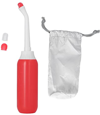Bidet da Viaggio con Bottiglia da Viaggio Portatile con Ugello Spruzzatore Estensibile Spruzzatore Portatile per Bidet Mini Bottiglia per Bidet(Rosso)