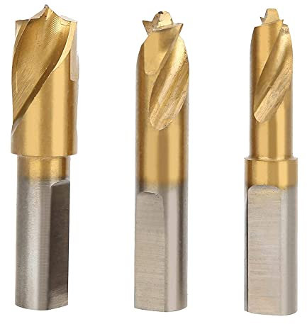 Bestgle 3pcs HSS CO Cobalt Spot Weld Drill Bit Set, High Speed Welder Remover Cutter Tips 6.5mm 8mm 10mm