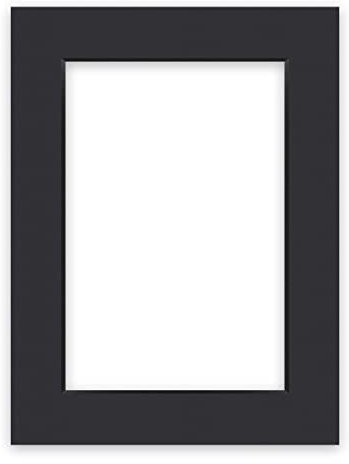 nielsen Conservation Passepartout Karton 2,2 mm | Außenformat 60x80 cm für Bildformat 40x60 cm | Schwarz | glatte Oberfläche